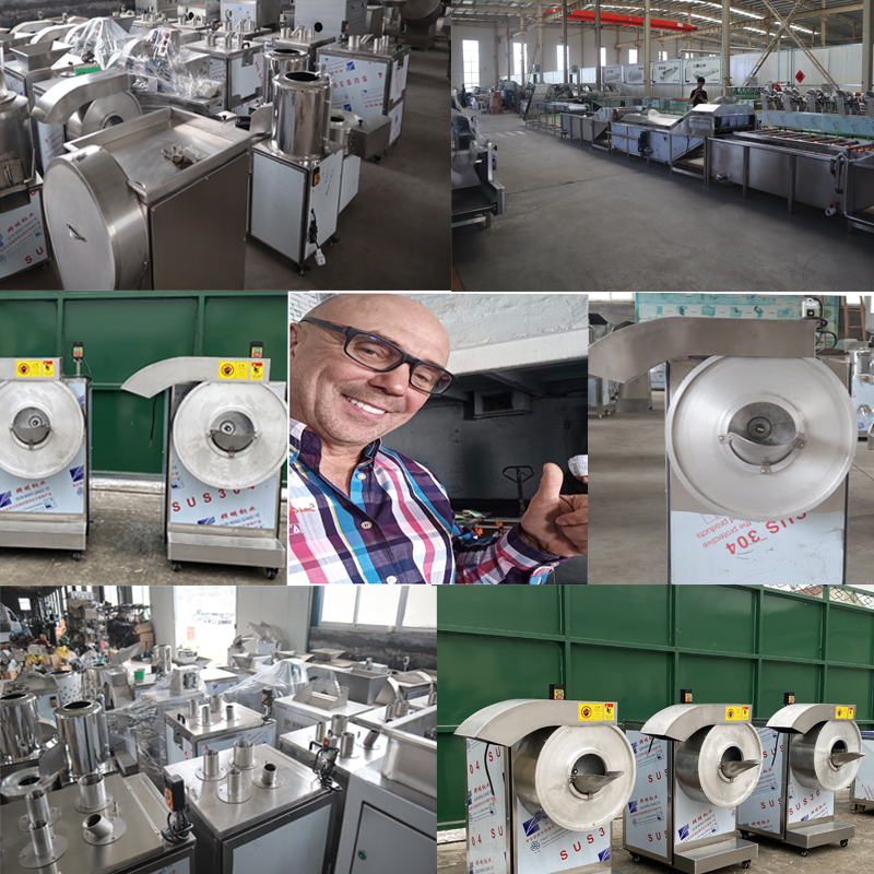 Auto Potato Chips Making Machine / French Fries Stainless Steel Potato Stick Cutting Machine